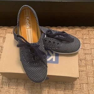 Keds Microdot Navy Canvas Shoes 7.5M
